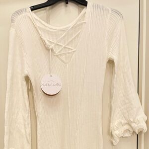 Selfie Leslie Cream Knit Dress